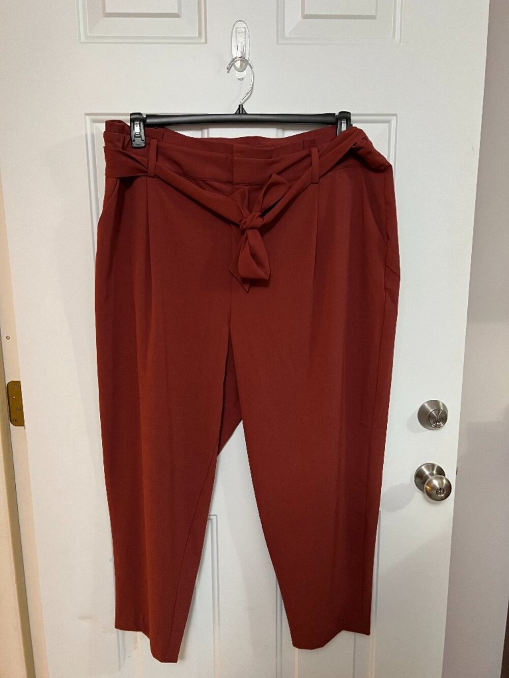Torrid Rust Red Tie Waist Tapered Pants Plus Size 22
